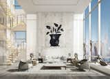 New York City penthouse Fischer + Makooi Architects living room