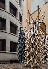 Oakland–based Walter J. Hood is an artist, designer, and educator who strives to bring beauty to the lives of all by repurposing materials in urban spaces. His work,&nbsp;Three Trees: Jackson, Obama, Washington, are amalgamations of Y-shaped wooden rods.
