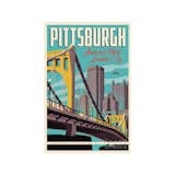  Photo 10 of 17 in Photos, Graphics, Art, Models by C Fraulino from Pittsburgh Poster Vintage Travel Bridges by Jim Zahniser Art Print