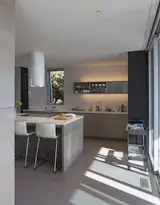 The backsplash marble mosaic is from Walk On Tile.