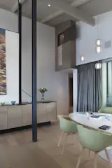 "All of the tones are gray, green, or muted,” adds Cecily. “We were thinking of a cloudy, calm, ethereal aesthetic.”