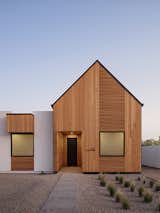 Hemlock cladding covers the front of Eric and Sondra McVeigh’s home in Phoenix.