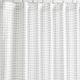 Unison Stitch White + Pewter Shower Curtain
