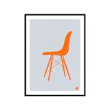 Eames Fiberglass Chair Orange by Naxart Studio Art Print