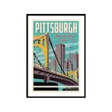 Pittsburgh Poster Vintage Travel Bridges by Jim Zahniser Art Print
