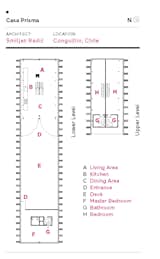 Casa Prisma floor plan  Photo 16 of 16 in Two Prefab Prisms Form an A-Frame Retreat in the Chilean Wilderness