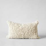 Bloomist Handmade Ivory Wool Shag Pillow