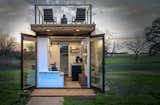 At 160 square feet, The Anchor is truly a tiny home. Yet, the glass front doors, which&nbsp;swing 270 degrees and tuck along the side of the home, allow for more spacious indoor-outdoor living.
