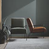 "The Yves chair brings together two North Carolina artisan companies," says O’Connor. "The wrought-iron frame is hand-forged about an hour away from our factory. Then it comes to us, and our skilled artisans complete it with upholstery. The frame will also patina over the years, creating a lasting piece."