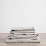 Cultiver Smoke Gray Linen Sheet Set With Pillowcases