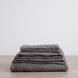 Cultiver Charcoal Gray Linen Sheet Set With Pillowcases
