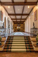 An ornate, main-level hallway stretches 82 feet.