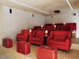 The home also offers a lush theater room.