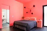 In the renovation of their 1920s bungalow in Los Angeles, homeowners chose Mark Motonaga and Guy Clouse&nbsp;opted for Dawn Pink paint by Benjamin Moore in the main bedroom—even painting the ceiling for an enveloping effect.
