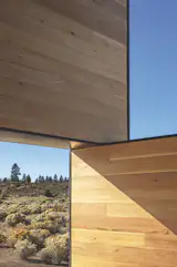 "The forms break down and edit the surrounding landscape so that different parts can be considered individually. For instance, some sections frame just the sky, others just the sagebrush."