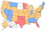 States in pink recognized Juneteenth prior to year 2000, while the states in yellow acknowledged the holiday between 2000 and 2009. States in blue began in 2010 or later.&nbsp;