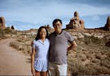 A teenage Katherine Chia and her father, Pei-yuan Chia.