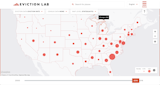 An interactive map at evictionlab.org provides historical data on eviction rates between 2000 and 2016. The research project fills a current gap in data at the state and federal levels.