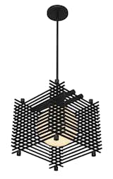 Cedar &amp; Moss riff on a traditional lantern with a birch-and-brass fixture. Its name indicates a profound and mysterious sense of beauty and impermanence. Shown in a matte black finish, it suggests all the poetics of moonrise over a ghostly wood structure.&nbsp;