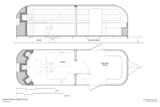 Airstream recording studio floor plan and elevation