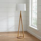  Crate and Barrel Eloise Wood and Metal Floor Lamp