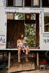 Built over 25 long working days, the backyard construction project was also balanced with regular visits from Taylor and Michaella’s two children, Caedmon and Iona.  Photo 4 of 14 in A Hawaii-Based Couple Build a Luminous Tiny House in Just 25 Days