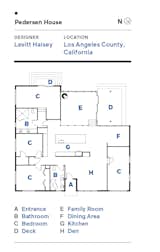 Floor plan of Pedersen House by Levitt Halsey