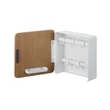 Yamazaki Home Rin Magnetic Key Hook Cabinet - Steel and Wood