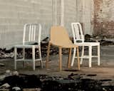 Emeco's chairs are made predominantly of chaff sourced from factory floors: plastics, wood shavings, and recycled aluminum. They also partner with companies like Coca-Cola to implement plastic bottles in their designs. Send the company your old chair, and they’ll put the materials back into production.