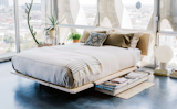 The platform bed can also come with a headboard and underbed storage.  Photo 4 of 4 in Floyd’s Modular Bed Frame Offers Clean Design That’s Built to Last