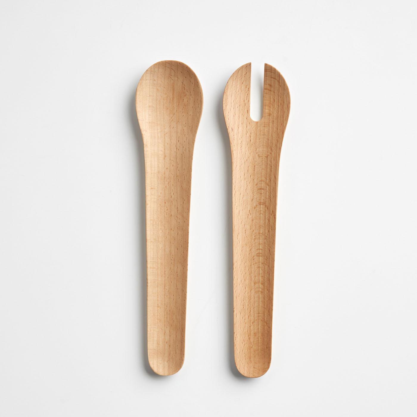 Beech Wood Salad Server Set