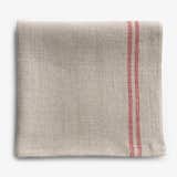 Linen Natural and Red Stripe Napkin