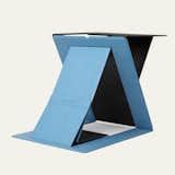 Inspired by origami, this flat-packed laptop stand unfolds into five possible configurations—one for standing and four optimized for seated work. It’s strong enough to hold up to 22 pounds.
