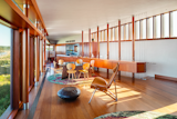 Living room of William Pedersen’s Shelter Island home