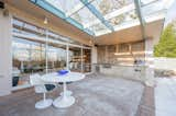 Patio of midcentury home in Birmingham, Alabama