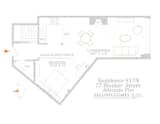 The floor plan of Apartment #917
