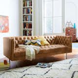 West Elm Modern Chesterfield Leather Sofa