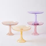 Estelle Colored Glass Hand-Blown Color Glass Cake Stand