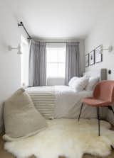Bedroom, Rug, Bed, Chair, and Wall  Bedroom Rug Wall Bed Photos from A Candy Pink Pied-à-Terre in London Is Sumptuously Reimagined