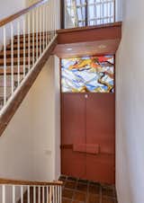 The Bissner House stained glass entryway