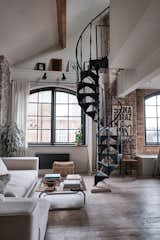 Lion Mills apartment spiral staircase