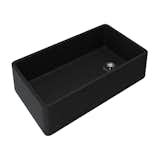 House of Rohl Matte Black Allia Fireclay Single Bowl Kitchen Sink