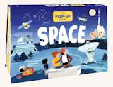 For the three-to-five set, The Pop-Up Guide: Space (Twirl Books, March 2021) encourages kids to look up. When they put the book down, one of the 3D scenes—from the interior of the ISS to our solar system—can be displayed using built-in elastic bands.&nbsp;