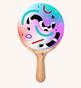 Perfect your smash in style with the boldly graphic Feel Free Ping-Pong paddle from Round21. One of five designs in the limited-edition “Pieces” collection by Berlin-based visual artist Ju Schnee, the paddle is made of lightweight Japanese beech and has an ergonomic grip.