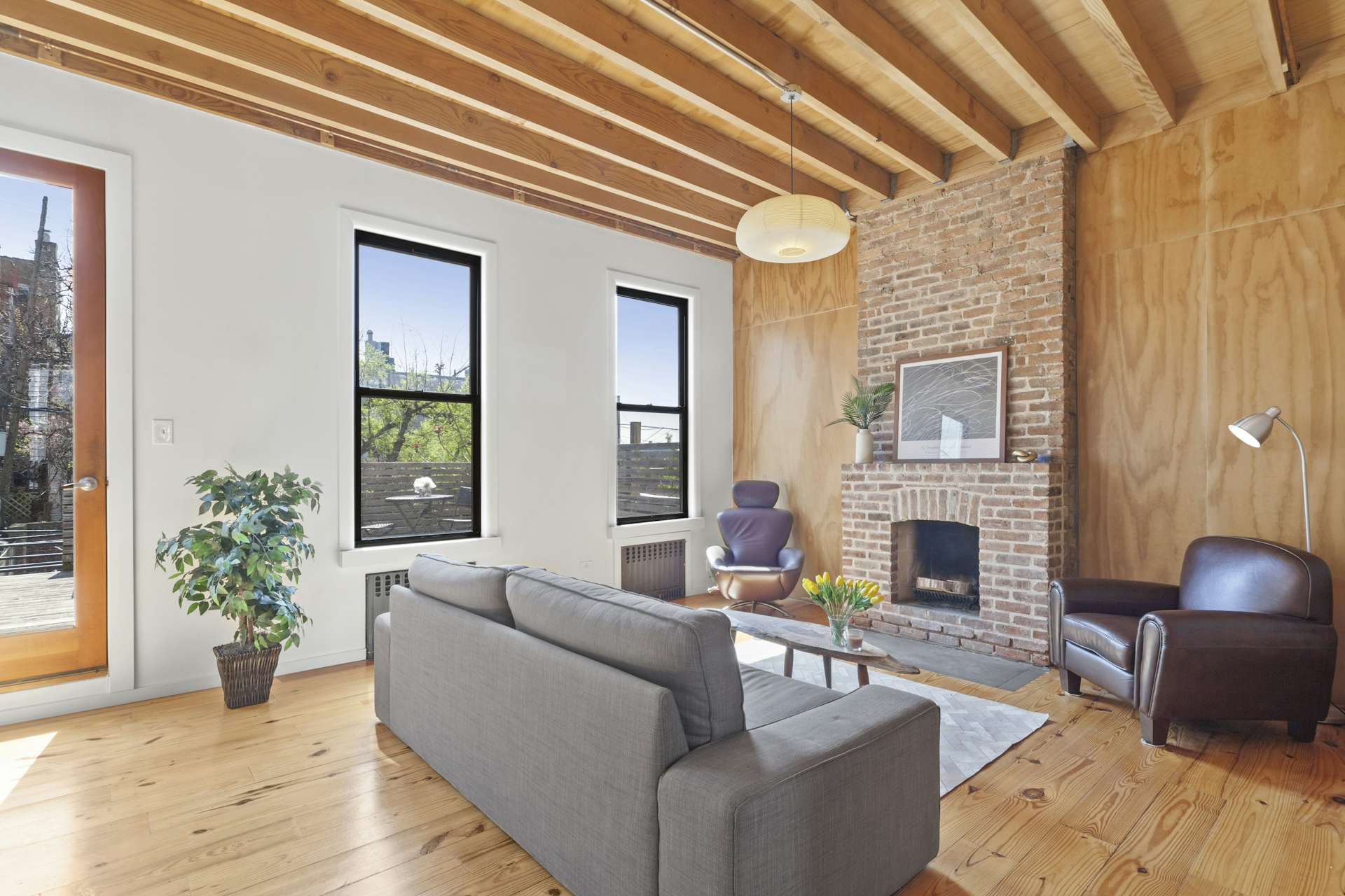 Photo 1 of 11 in A Restored Brooklyn Townhouse With a Spacious Backyard