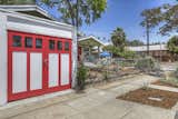 A fence wraps around the 2,501-square-foot corner lot to create a greater sense of privacy.