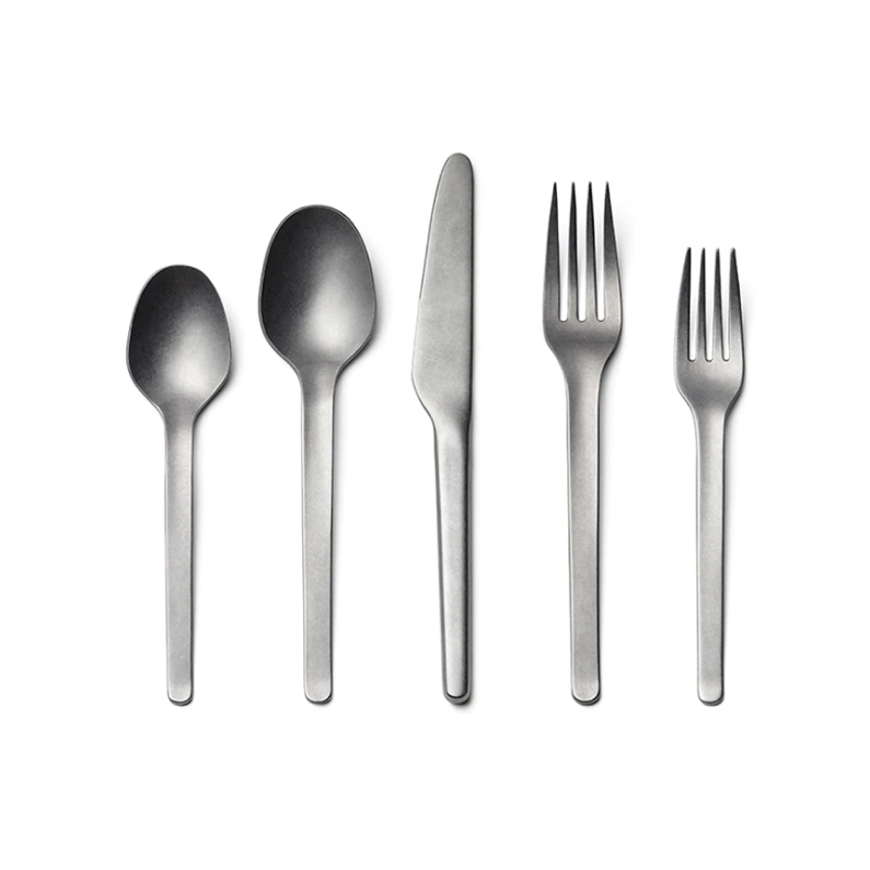 Heath Ceramics Muir Flatware in Tumbled (5 Piece Setting) by