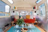 The Airstream comes fully equipped with a chic interior, kitchenette, and bathroom.