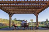 New pergolas, arbors, and planter boxes made of redwood define a series of showcase homes in West Linn, Oregon. Hewitt notes, "Natural tannins in redwood resist decay and termites, making it ideal for gardens and landscaping."