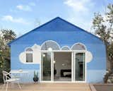 The front facade of the Cloud Dream Home represents "the big Los Angeles sky," Warwas says.